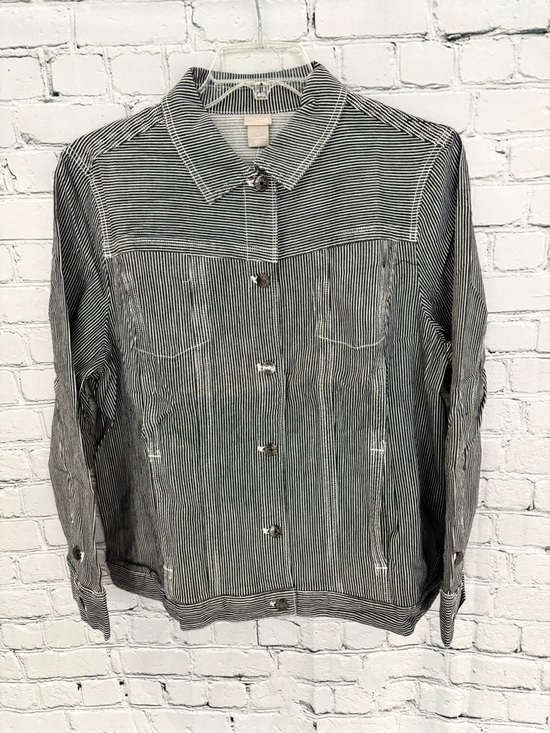 Chico's Other - *New* CHICO’S Women’s Striped Black & White Stretch Denim - Size 4 - US 20/22